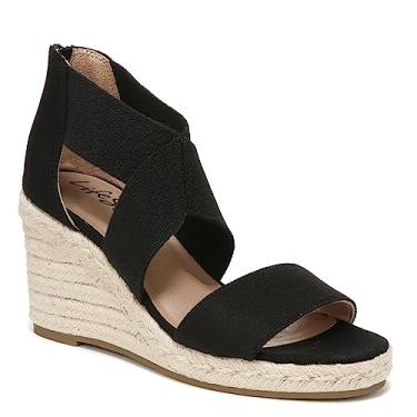 Imagem de LifeStride Sandália Anabela Feminina Thrive Espadrille, Preto, 9.5 Wide
