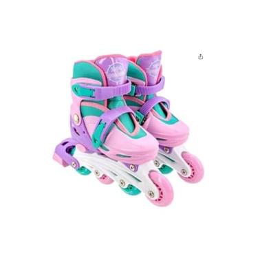 Imagem de Patinete Infantil 2 em 1 com Assento Removível, Rosa, Plástico e Metal, 93x26,5x63cm, Guidão Ajustável, para Crianças até 50kg, a Partir de 2 Anos