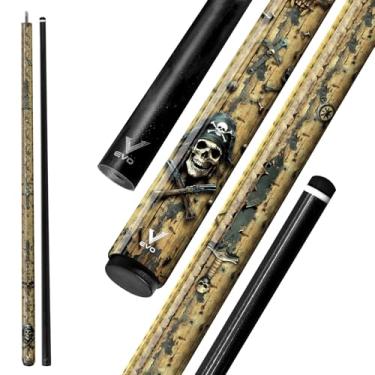 Imagem de Taco de sinuca EVO Pirates de fibra de vidro, bastões de sinuca de baixa deflexão com junta de 5/16 * 18 pinos, ponta de 12,5 mm, ponta Evo, cone Pro híbrido