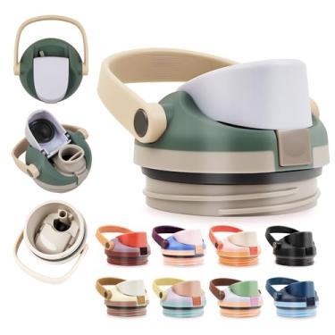 Imagem de BydGxy Tampa de substituição para garrafa de água Owala FreeSip Sway de 850 g - livre de BPA, vedação segura, trava à prova de vazamento, alça de transporte isolada - compatível com garrafas e canudos