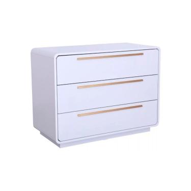 Imagem de Cômoda Infantil Canto Redondo Coleção Wave Divicar Branco