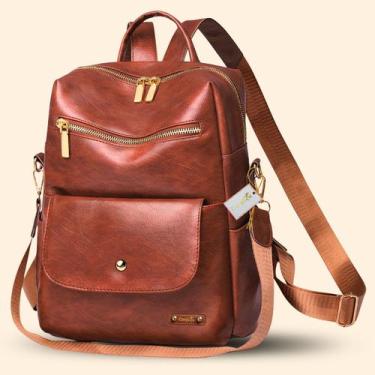 Imagem de Mochila Feminina Resistente Com Bolso Antifurto e Alça de Ombro Perfei