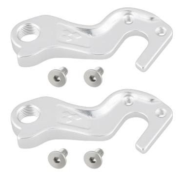 Imagem de The Lord of the Tools 2 peças gancho de desviador mecânico gancho de cauda de bicicleta gancho de metal para desviador traseiro GH-257 compatível com cubo, prata