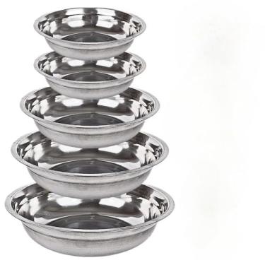 Imagem de Bowl Inox,Kit Bowl Inox,Conjunto de Cinco PeçAs，Multifuncional，Adequado para Marinar e Misturar Alimentos na Cozinha