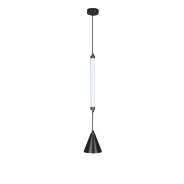 Imagem de Pendente Moderno Tubular Preto Fosco 60cm Led 12W 3200K Bivolt 16205-PL