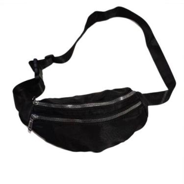 Imagem de Pochete Bolsa Academia Cintura 2 Compartimentos Cor:preto - GXM