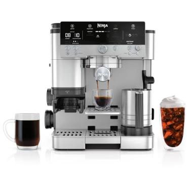 Imagem de Ninja LUXE CAFÉ Premier Series, máquina de expresso, máquina de café a gotas e cerveja rápida a frio, moinho integrado, manuseio assistido, batedor mãos livres, para cappuccinos e lattes, laticínios