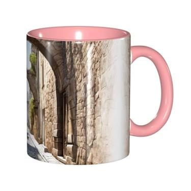 Imagem de Zeraoke Canecas de café criativas com impressão de rua italiana, personalizadas, presente para família, tamanho de 325 ml, unissex