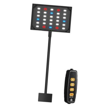 Imagem de Fenteer Luminária de aquário com clipe, preta, 10 níveis de brilho ajustáveis, fácil instalação, e prática, Largura 12 Cm