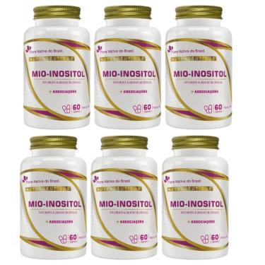 Imagem de Kit Com 06 - Mio-Inositol + Associações 60 Capsulas 500mg Flora Nativa-Unissex