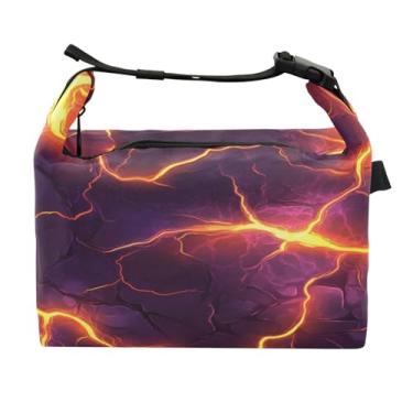 Imagem de STAYTOP Lancheira Red Lightning com fivela de alça, lancheira isolada para meninos e meninas, lancheira térmica para trabalho escolar