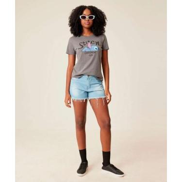 Imagem de Short Jeans Feminino Boyfriend Barra Desfiada-10068 - AKIYOSHI, 42, Je