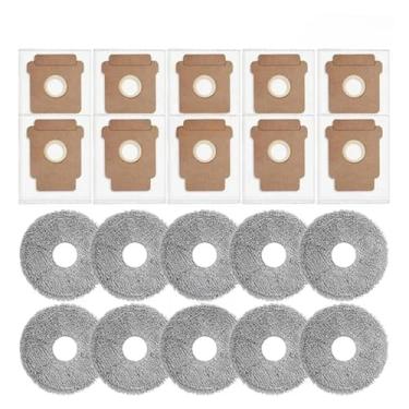 Imagem de Compatível com iRobot Roomba Plus 405 Combo / 505 Combo - Escovas principais e laterais + panos de limpeza + filtros + sacos de pó - Acessórios para robô(Yellow)