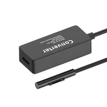 Imagem de Cabo adaptador carregador magnético para laptop Type-c 65W para Surface Pro X 9 8 7 6 5 4 3, cabo de alimentação