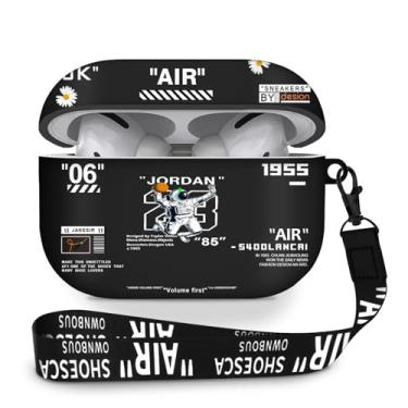 Imagem de Capa compatível com Airpods Pro 3 (2025), capa protetora de silicone macio com estampa de sapato para Apple AirPods Pro 3ª geração, capa para Airpod Pro 3 com cordão e chaveiro para homens/meninos