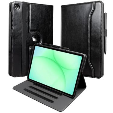 Imagem de E NET-CASE Capa para Samsung Galaxy Tab A11 Plus 2025/ A9 Plus 2023 de 11 polegadas (SM-X236B/SM-X210/X215/X216) com suporte de caneta S, à prova de choque, capa traseira transparente transparente