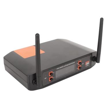 Imagem de Generic Conjunto de Microfone, de Microfone Sem Fio Com Saída XLR de Canal Duplo, Comprimento de 98,4 pol. Ampla Aplicação UHF Plug and Play para Home Theaters para Reuniões (Plugue dos EUA)