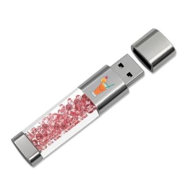 Imagem de Pen Drive USB de 64 GB, suporte de memória externa Techkey para foto/vídeo/economia de dados/backup V1.76 polegar/pular/discos rígidos de alta velocidade - Berry