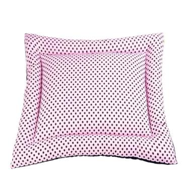 Imagem de Colchonete Pet Retangular Impermeável, Tricoline 100% Algodão, Fundo Impermeável, com Zíper, Disponível em Tamanhos Pequeno, Médio e Grande (Lulu Rosa, Médio)