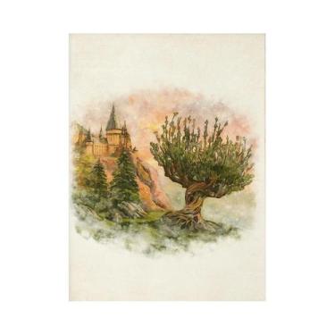 Imagem de Pôster De Lona Para Quarto Infantil, Castelo De Hogwarts, Casa De Abób