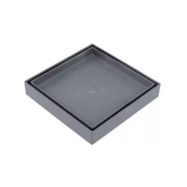 Imagem de Ralo Oculto 15x15 Invisível Inteligente Anti Insetos, Drenagem Eficiente para Banheiro e Cozinha Ideal para Moradores e Reformadores de Pisos e Porcelanato(1,Cinza Escuro)