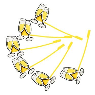 Imagem de 6 peças de tampas de canudo de silicone, pontas para canudos, tampas decorativas de canudo de silicone, compatíveis com copos e canudos reutilizáveis, fáceis de limpar