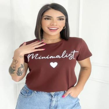 Imagem de  Pink glamour, camiseta Tshirt MINIMALIST ,100% algodão alta qualidade