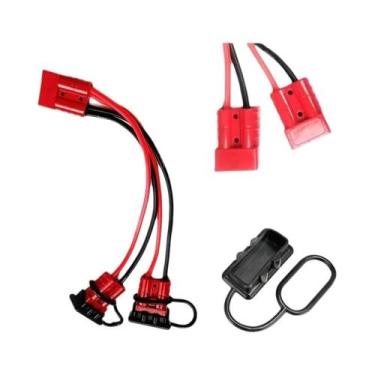 Imagem de Conector Rápido De Conexão E Desconexão De Bateria 50A Com Tampas De P