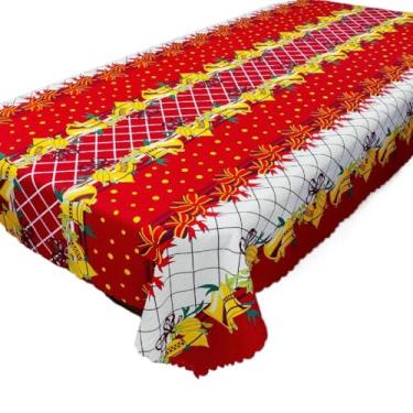 Imagem de Toalha de Mesa Natalina 12 Lugares 3,50m x 1,40m Oxford Estampado(Cor 19)