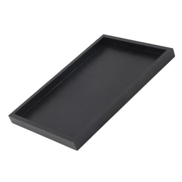 Imagem de Bandeja de Serviço Madeira Sólida Retangular para Chá Café e Comida - Premium Ecológico com Bordas Elevadas Fácil Manter Limpar Ideal Uso em Casa Rest