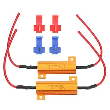 Imagem de Generic Decodificador de Resistor de LED Com Excelente Dissipação de Calor para Sinal de Giro Hiper Flash, 2pcs 50W 8ohm Resistor de Carga Enrolado para Lâmpadas LED, Adequado para Lâmpada de Farol,