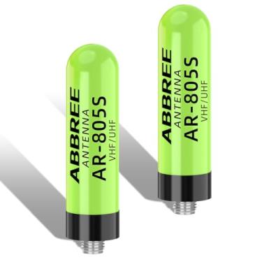 Imagem de ABBREE Antena de rádio amador de banda dupla mini curta VHF/UHF 144/430Mhz 5.0 cm AR-805S SMA - Antena feminina de longo alcance para BAOFENG UV-5R Mini UV32 DM32 5RM BF-F8HP PRO Walkie Talkies