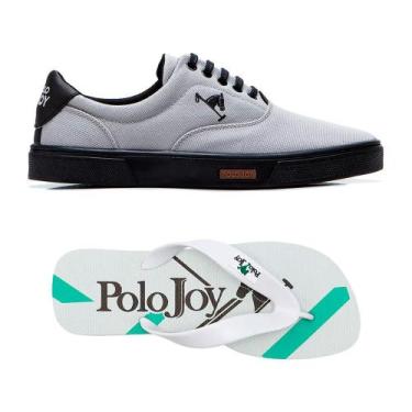 Imagem de Kit 1 Tênis Casual + 1 Chinelo Polo Joy, 43, Cinza