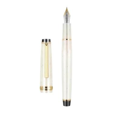 Imagem de GAFNED Caneta-tinteiro, correspondência de cores, mergulhe na ponta de vidro, artigos de papelaria, material escolar, caneta-tinteiro fofa (cinza claro, médio)