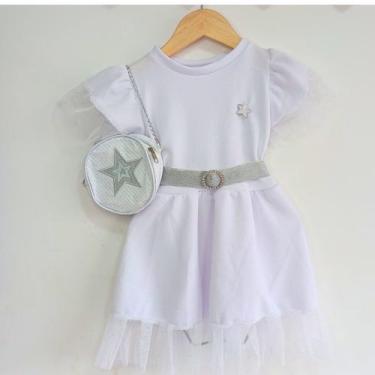 Imagem de Kit Vestido Infantil para Meninas com Tule-Natal e Ano novo- com Bolsa