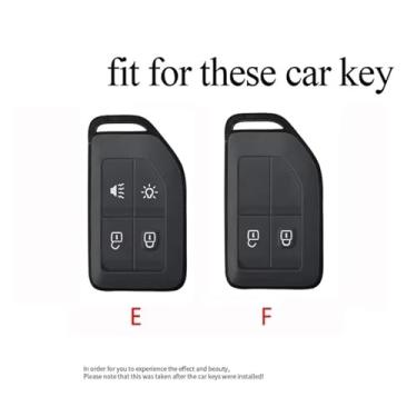 Imagem de Capa protetora para chave remota de carro, 2/4 botões, compatível com Volvo FH16/RC/FM/EVRO 6/Fh/ /CARGO/555/FM, acessórios para caminhões pesados(F-grey keychain)