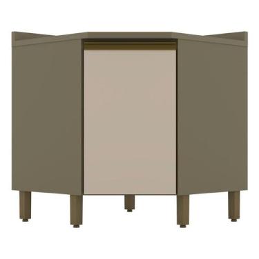 Imagem de Balcão de Cozinha Évelin Canto Obliquo Duna Cristal  Henn