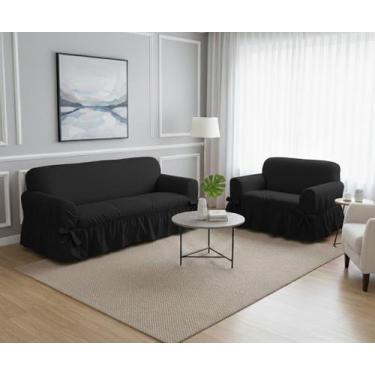 Imagem de Capa De Sofá 2 E 3 Lugares Tecido Gorgurão Maquinetado - - Campari Ind