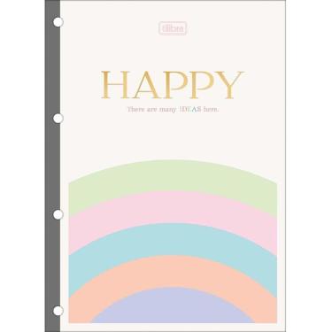 Imagem de Refil Tiliflex para Caderno Argolado Universitário Happy 80 Folhas Tilibra 5659