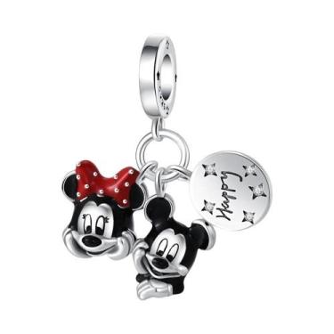 Imagem de Charm Bead De Prata S925 Do Mickey Mouse Da Disney Para Meninos E Meni