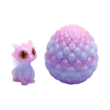 Imagem de Conjunto De Brinquedos De Ovo De Dragão Impresso Em 3D Mini, Modelo De