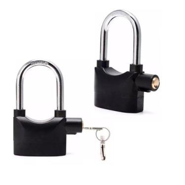 Imagem de Cadeado Com Alarme Grande Prova De Água Antifurto Moto Bicicleta Portã