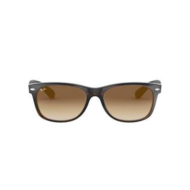 Imagem de Ray-Ban RB2132 New Wayfarer Óculos de sol quadrados gradiente, Havana claro/marrom gradiente transparente, 52 mm