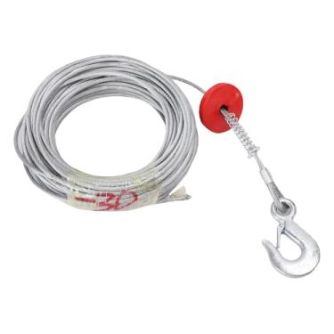 Imagem de AYNEFY Cabo de Guincho de Aço, Cabo de Aço Resistente de 0,24 pol. X 98,4 Pés Com Capacidade de 17.637 Libras para Caminhão de Reboque e Guindaste