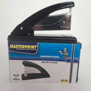 Imagem de Grampeador Profissional Reforçado Aço Preto 25 F/Masterprint