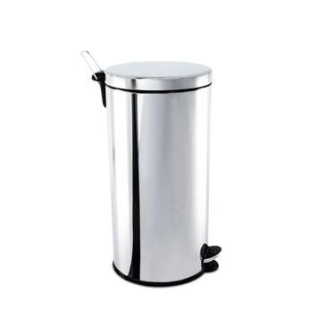 Imagem de Lixeira com Pedal Brinox Decorline 30 Litros Aço Inoxidável Inox