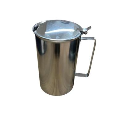 Imagem de Jarra em Aço Inox com Tampa 2 Litros Recipiente Térmico para Água, Suco e Bebidas Frias ou Quentes Uso Doméstico e Profissional