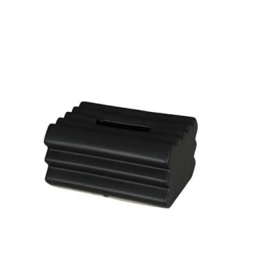 Imagem de Caixa de lenços de cerâmica moderna prática criativa sala de estar mesa de jantar guardanapo dispensador facial organizador de ornamentos (preto)