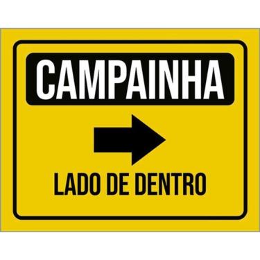 Imagem de Kit 3 Placas Campainha Lado De Dentro Seta Direita