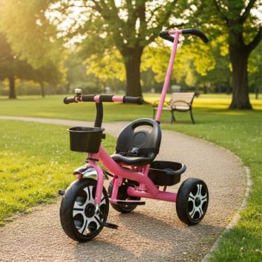 Imagem de Triciclo Infantil Haste Empurrar Suporte para os Pés - Zippy Toys